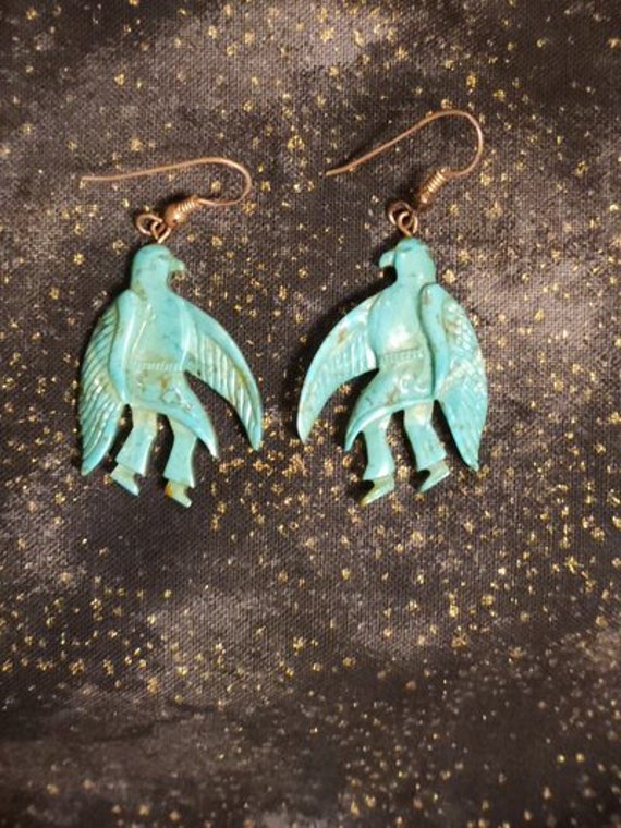 Eagle Dancer Turquoise Earrings