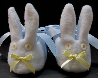 Baby Boy Bunny Booties Blue