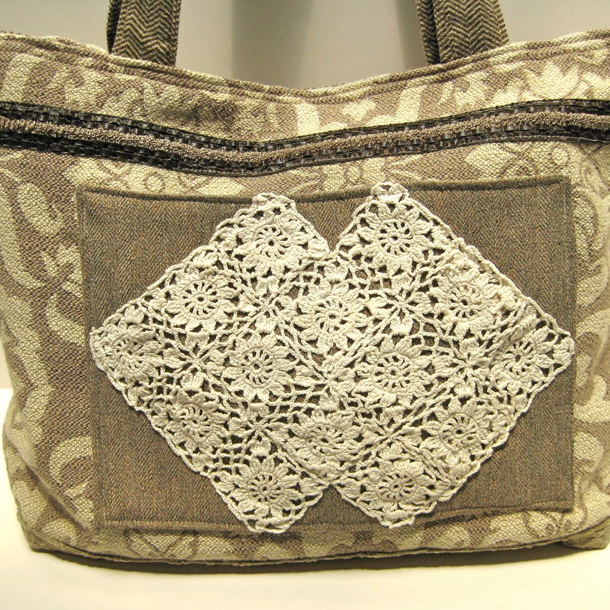 Taupe Leather Clear Purse main image 0