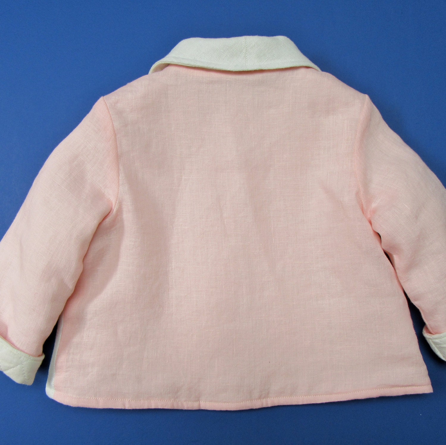 Size 2 Vintage Embroidered Baby Girl Linen Jacket Coat Etsy