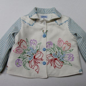 Size 5 Girls Vintage Embroidered Jacket