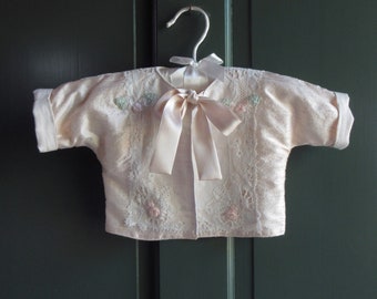 0-3 mo. Pale Pink Special Occasion Baby Girl Jacket