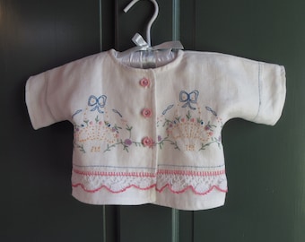 Newborn Embroidered Baby Girl Jacket