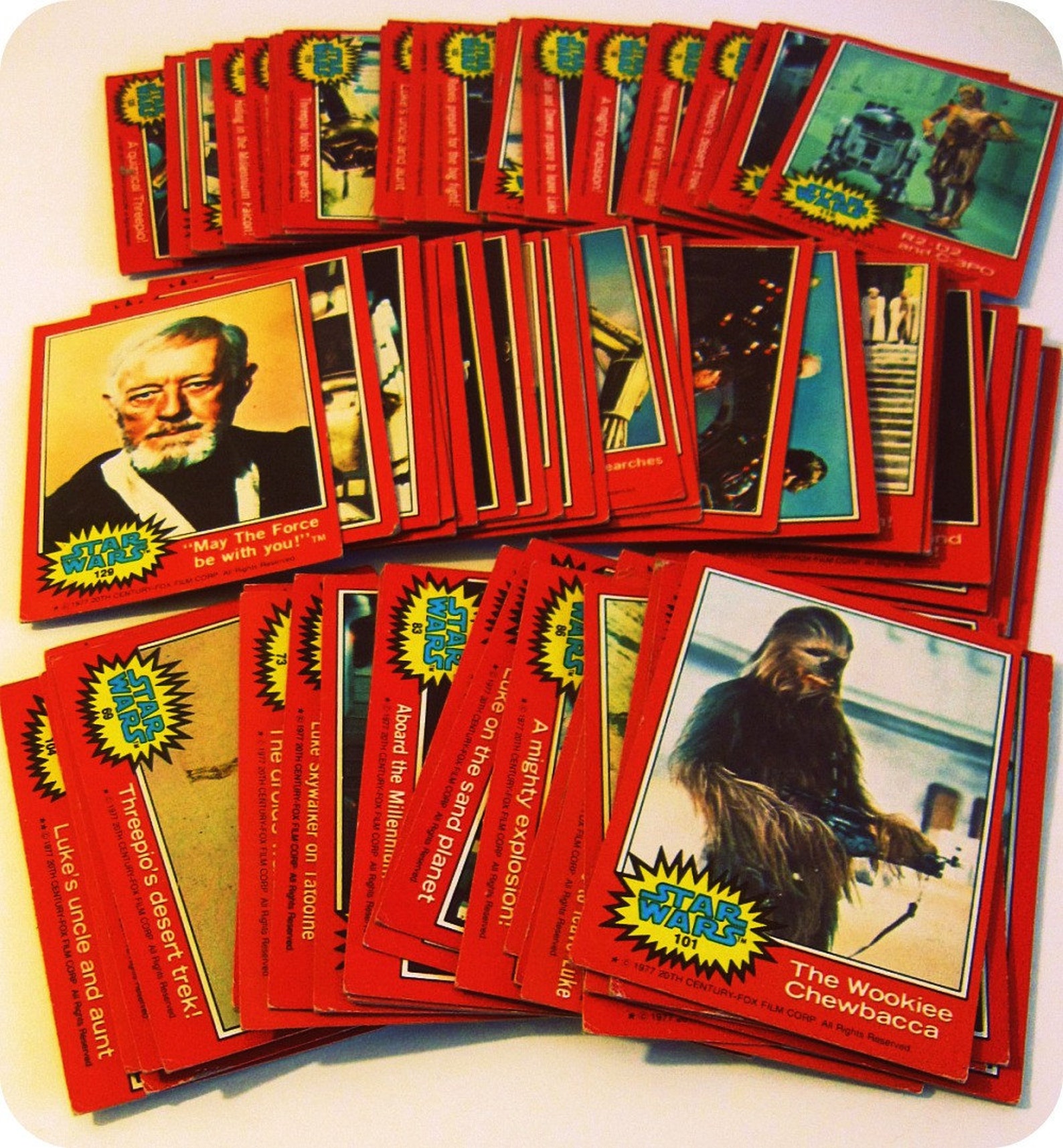 Vintage 70s STAR WARS trading cards by Topps series 2 Red Etsy