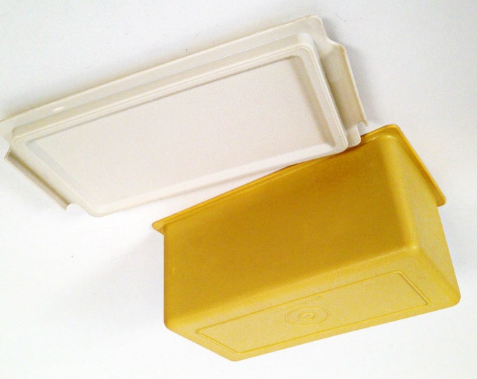 Vintage Tupperware Cheese Keeper Double Butter Dish With Lid Etsy