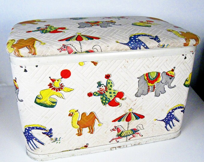 Vintage Circus Toy Box Gay Time by Pearlwick 1950s Etsy