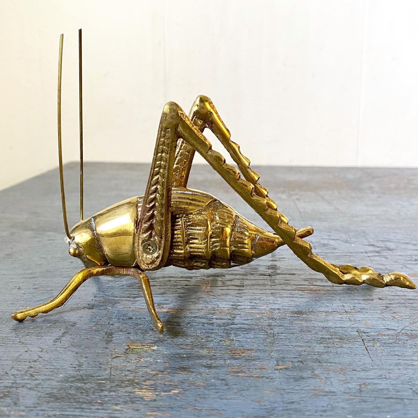 Brass Hearth Cricket Good Luck Totem Metal Cricket Figure Etsy