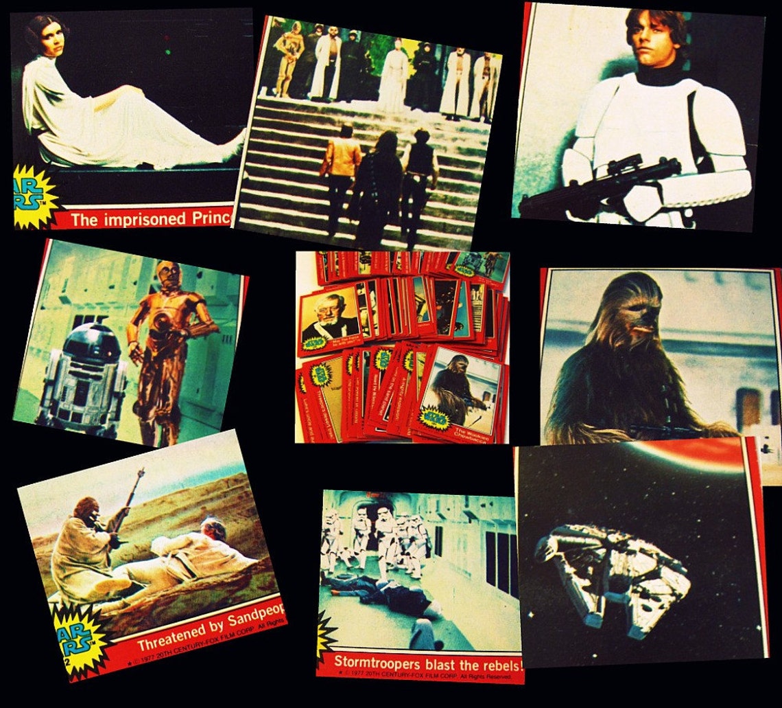 Vintage 70s STAR WARS trading cards by Topps series 2 Red Etsy
