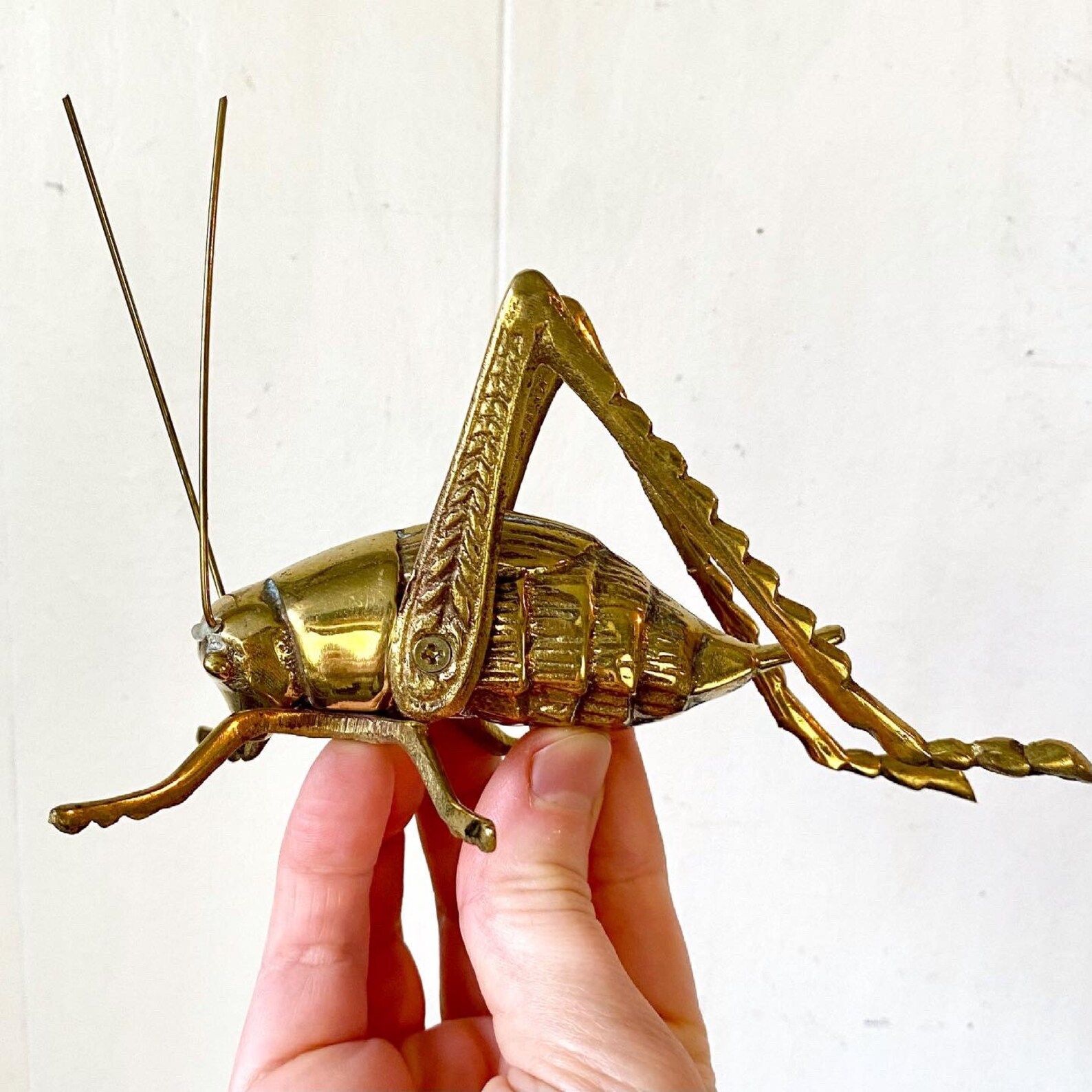 Brass Hearth Cricket Good Luck Totem Metal Cricket Figure Etsy