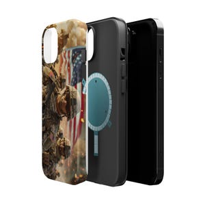Patriotic Magnetic Phone Case - Military Theme, Phone Cover for Heros, Gift for Veterans, Military Appreciation, USA Flag Case