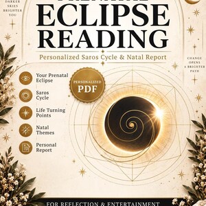 Prenatal förmörkelseläsning – Personlig astrologirapport, Saroscykelaktivering, Livets vändpunkter, Natthoroskopanalys PDF