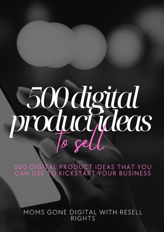 500 Digital Product Ideas to Sell with Resell Rights | Online Business Ideas PDF | Digital Download for Entrepreneurs and Etsy Product Ideas