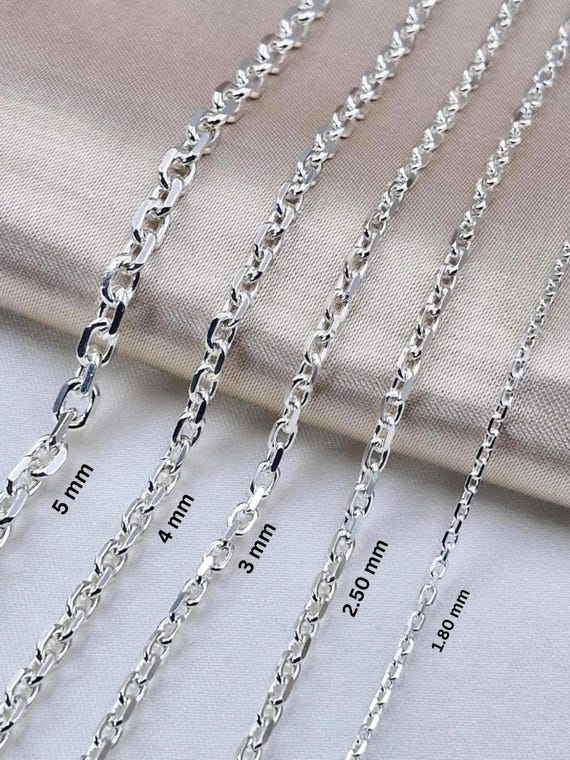 Buy Sterling Silver Anchor Chain Necklace: Handmade Cable Link