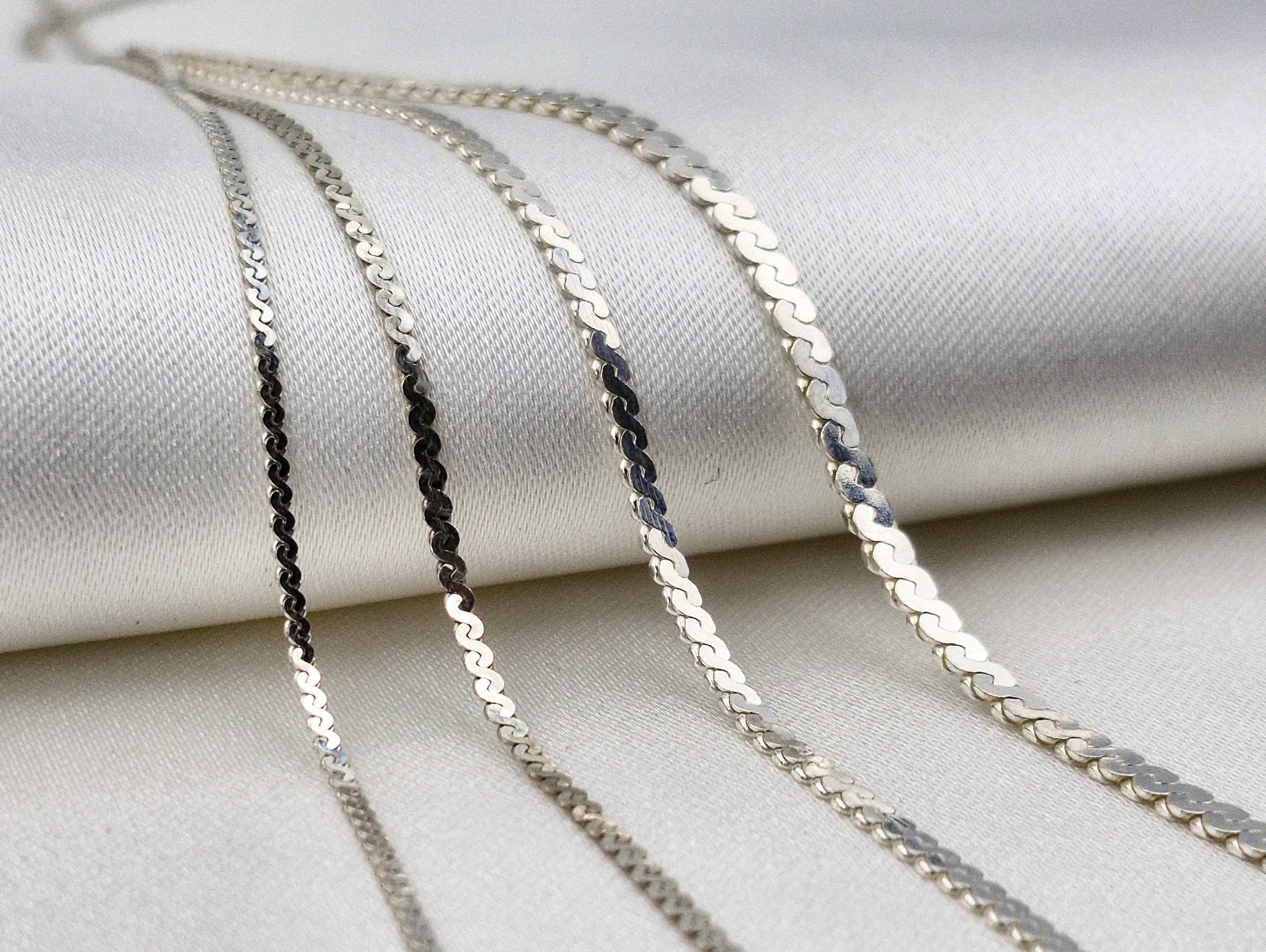 値段が激安 Silver Choker Necklace,silver Thin Serpentine Chain,silver アクセサリー
