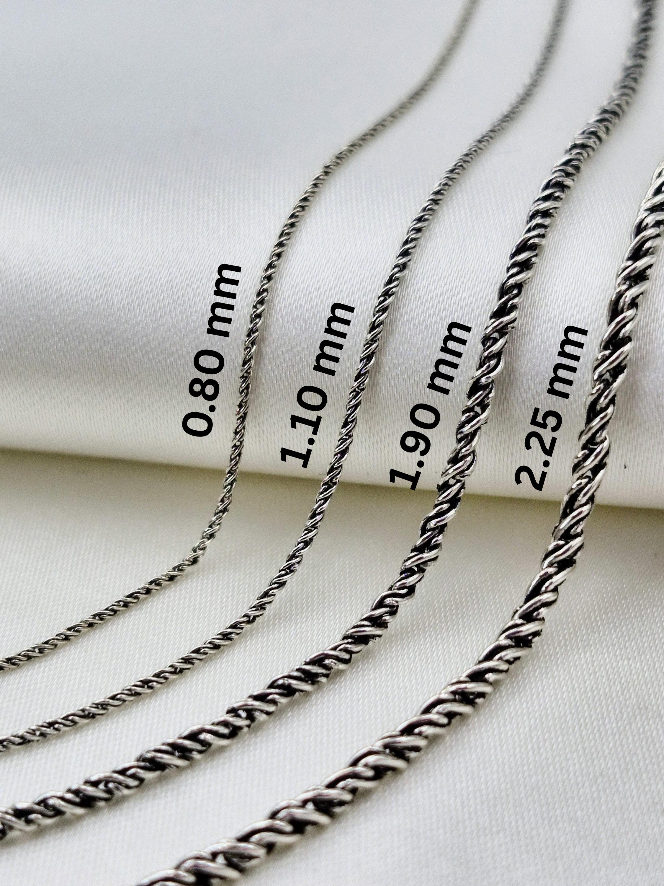 NKlaus 925 Catena d'argento sterling PANZER CHAIN 60cm catena reale 2