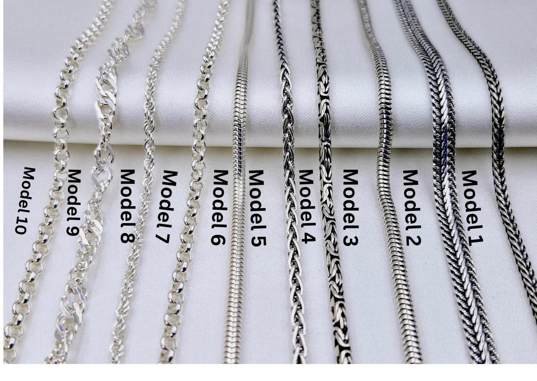 Sterling Silver Chain Bracelet: Unisex Foxtail, Rolo, Snake