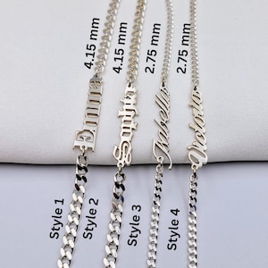 Silber Namen Armband,Benutzerdefinierte Name Armband mit Panzerkette,Handgemachtes Geschenk,Personalisierte Name Armband,Weihnachtsgeschenk,Persönlicher Schmuck