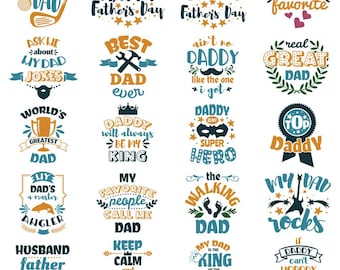 Ultimate Dad Life PNG Sublimation Bundle | Funny Heartwarming Father&#39;s Day Quotes | Cute Dad Sayings for T-Shirts, Mugs, Gifts & Crafts