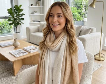 Glitter Two Tone Gradual Colour Fade Print Scarf For Women Comes with a gift bag