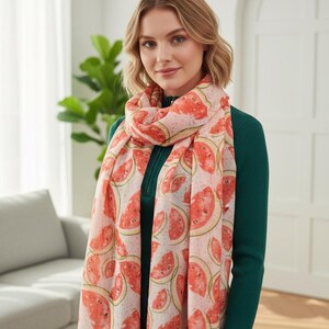 Fruit Watermelon Print Fashion Scarf Wrap Comes with a gift bag