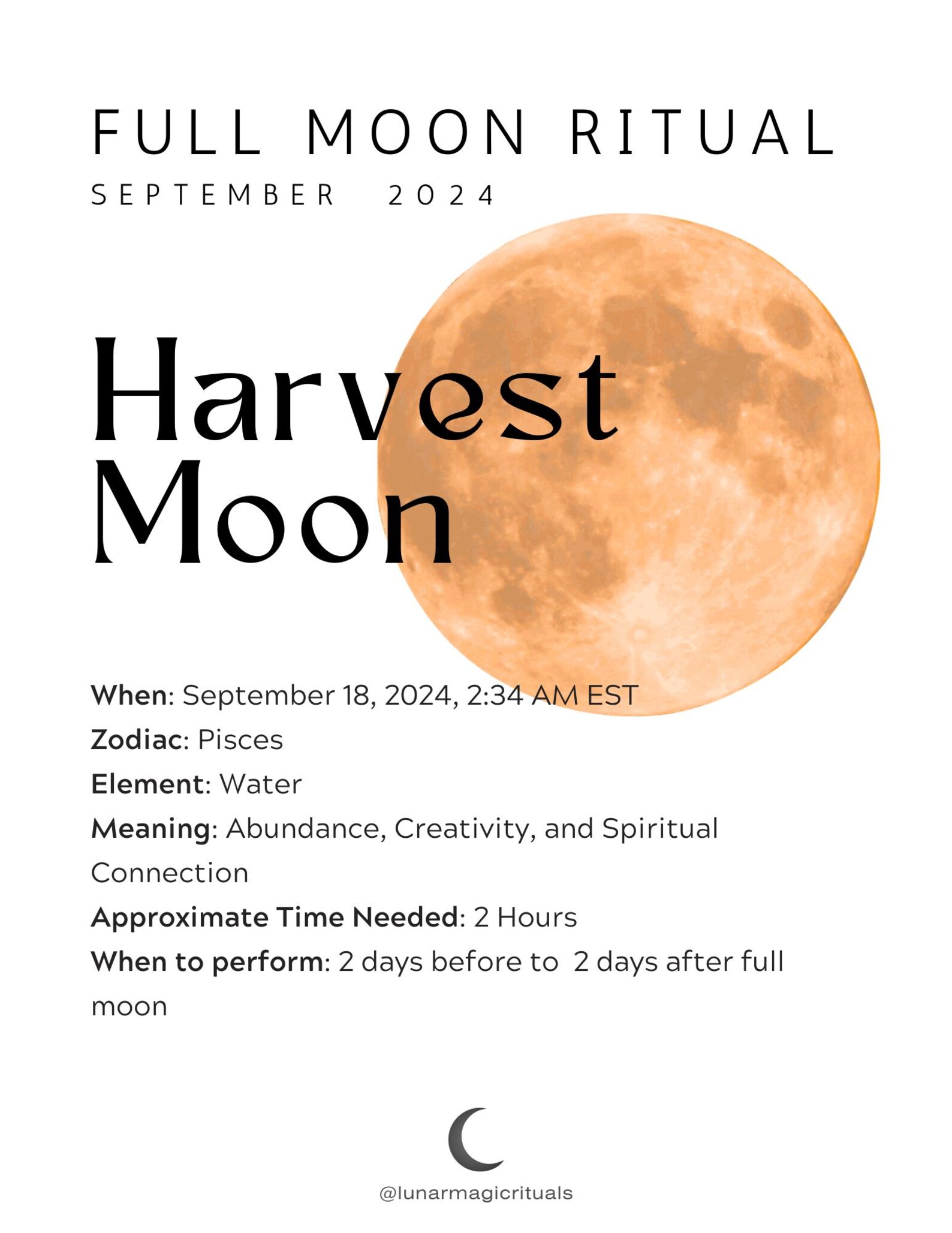Full Moon Ritual Guide for September 2024 Harvest Moon - Reap, Reflect ...