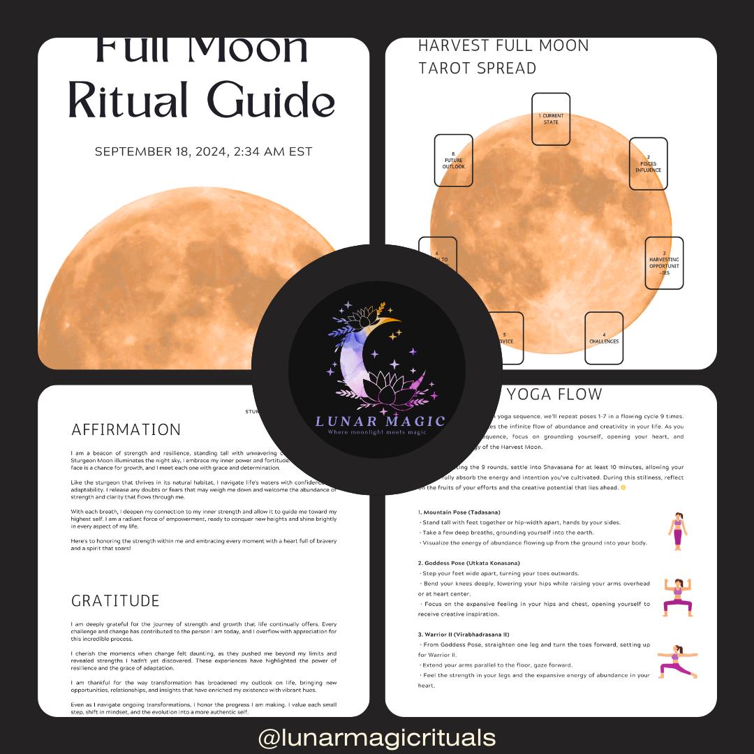 Full Moon Ritual Guide for September 2024 Harvest Moon - Reap, Reflect ...