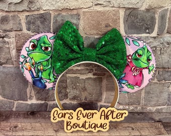 Pascal inspired handcrafted mouse ears, sidekick ears, tangled, disney inspired ears