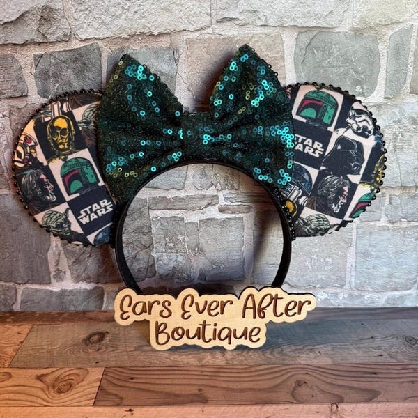Star wars inspired handcrafted mouse ears, disney inspired mouse ears