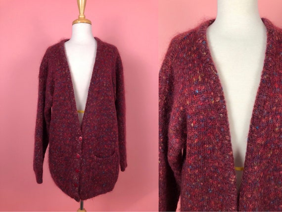 Vintage 1990's Segue Oversized Mohair Cardigan Swe