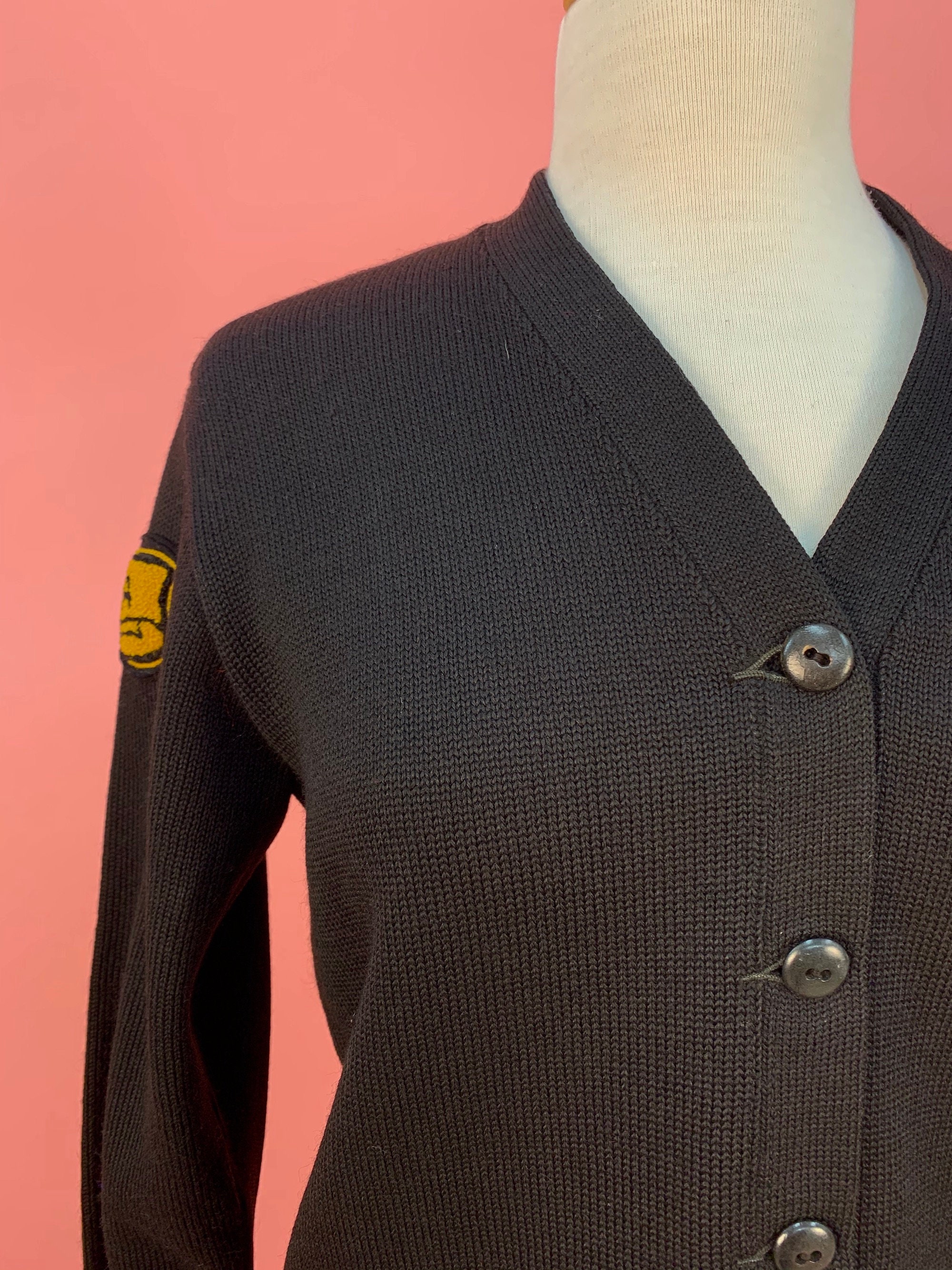 Vintage 1950's Rita Black Gold Women's Letterman | Etsy