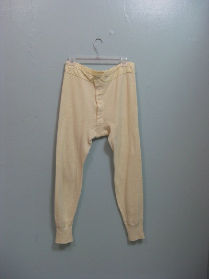Vintage Edwardian Men's long johns underwear thermal pants Etsy