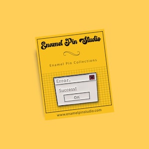 Fehler ""Erfolg"" Emaille Pin
