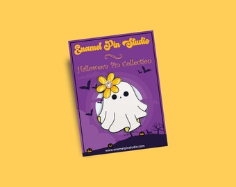Pin de esmalte fantasma: coleção de pins de Halloween