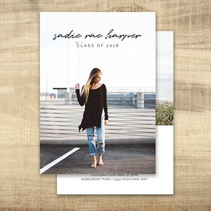 Graduation Announcement, Graduation Invitation, Modern Graduation Invitation, party, Printable Graduation Invitation: PRINTABLE Digital card