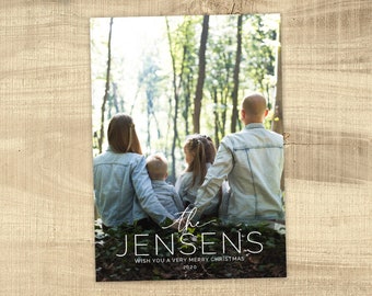 Christmas Photo Card - custom design holiday card digital file - Merry Christmas