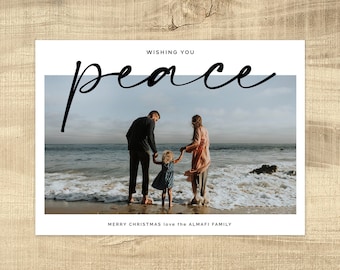 Christmas Photo Card - custom design holiday card digital file