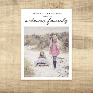 Christmas Photo Card - custom design holiday card digital file - Merry Christmas