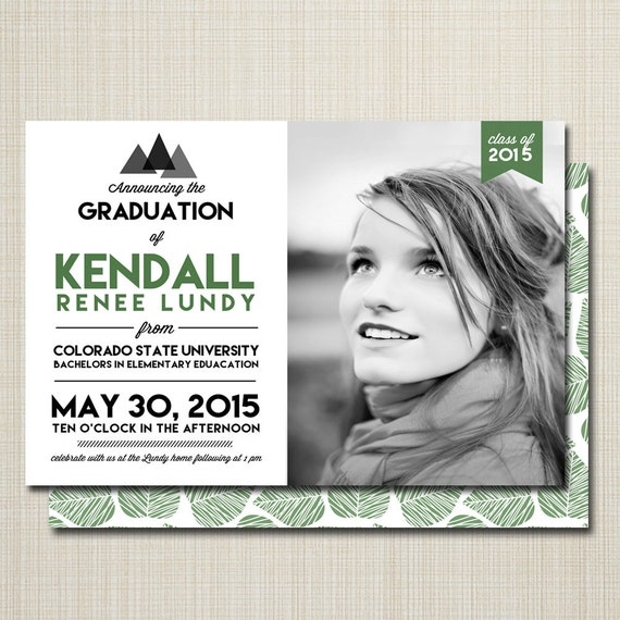 Graduation Invitation College Graduation High School Etsy