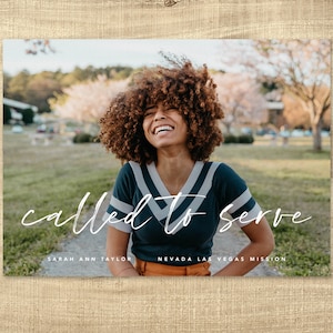 LDS Missionary Farewell invitation, Missionary invite, Photo card, Missionary anouncement, Sister missionary, card: PRINTABLE digital cards