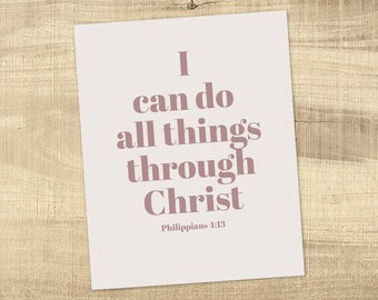 LDS Youth Theme 2023 Poster, Philippians 4:13 (Customizable Colors) (Digital Download)