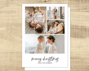 Photo Christmas Card | Photo Holiday Card Template | Custom Christmas Card | Digital Christmas | Multiple Photo card |  INSTANT DOWNLOAD