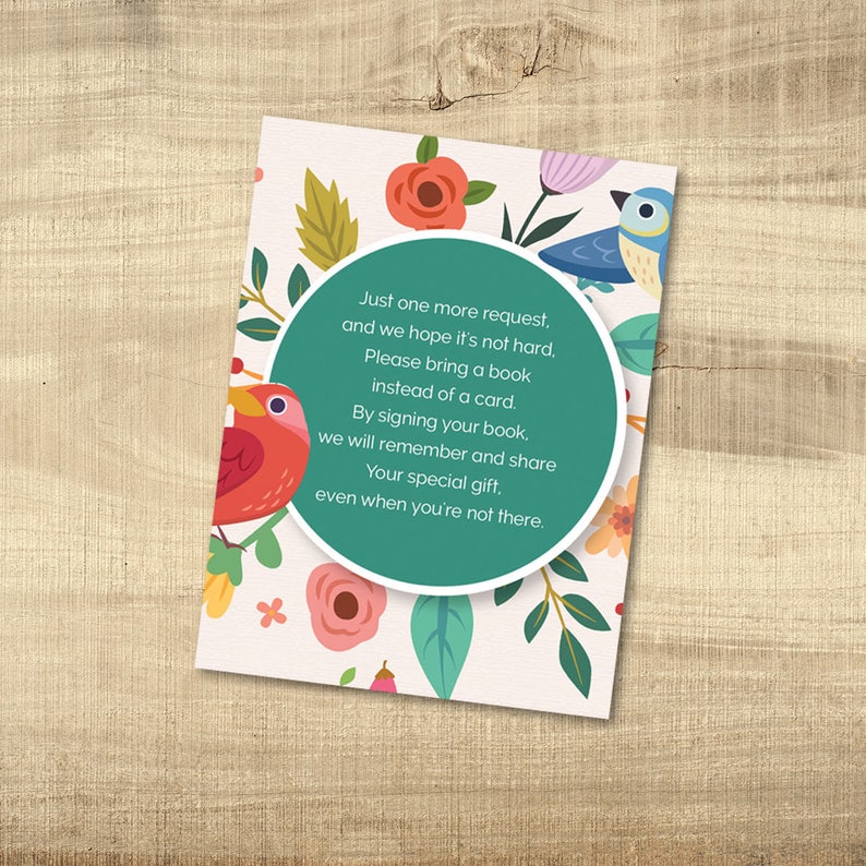 BABY SHOWER INVITATION Floral birds spring Baby Girl Printable party invite colorful couples shower digital download