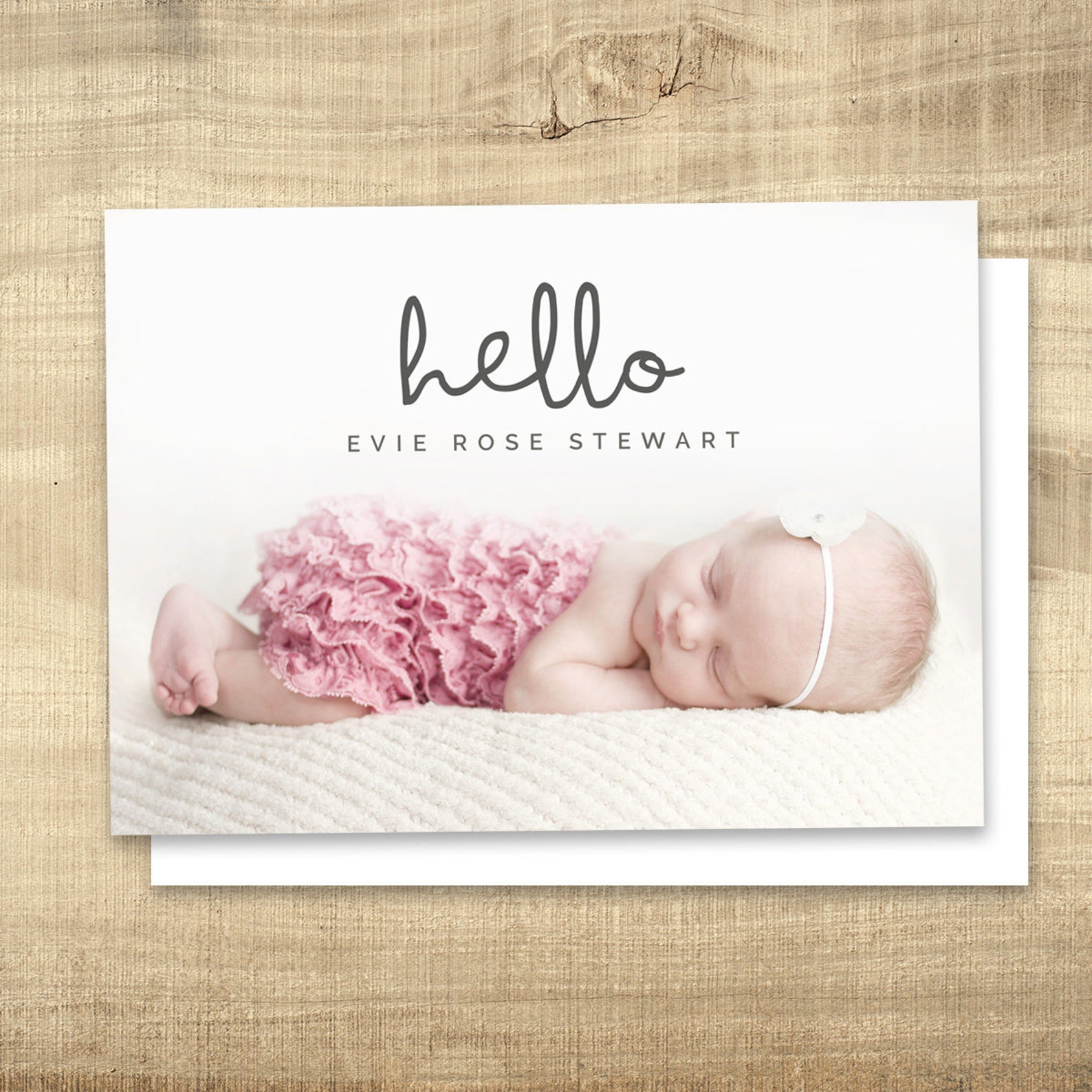 Birth Announcement Photo Card Photo Birth Announcement Birth Etsy