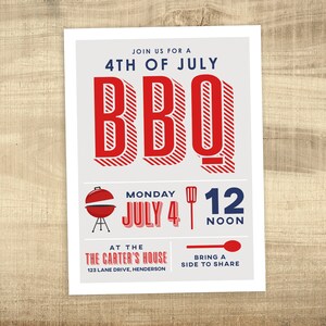 Fourth of July Invitation, Fourth of July Invite, PRINTABLE 4th of July Invitation, 4th of July Invite, Independence Day Invitation