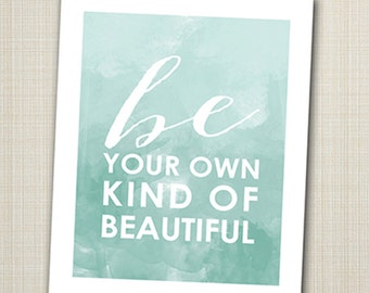 be your own kind of beautiful 8x10 children's art print