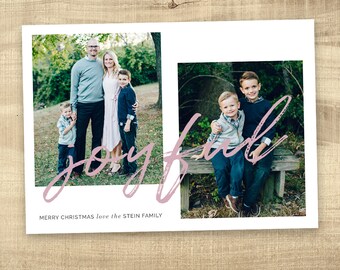 Christmas card, Photo Christmas card, Holiday Card, Printable Christmas card, Modern Christmas card: PRINTABLE digital file