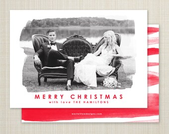 Christmas card, Photo Christmas card, Holiday Card, Printable Christmas card, Modern Christmas card: PRINTABLE digital file