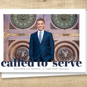LDS Missionary Farewell invitation, Missionary invite, Photo card, Missionary anouncement, Sister missionary, card: PRINTABLE | James