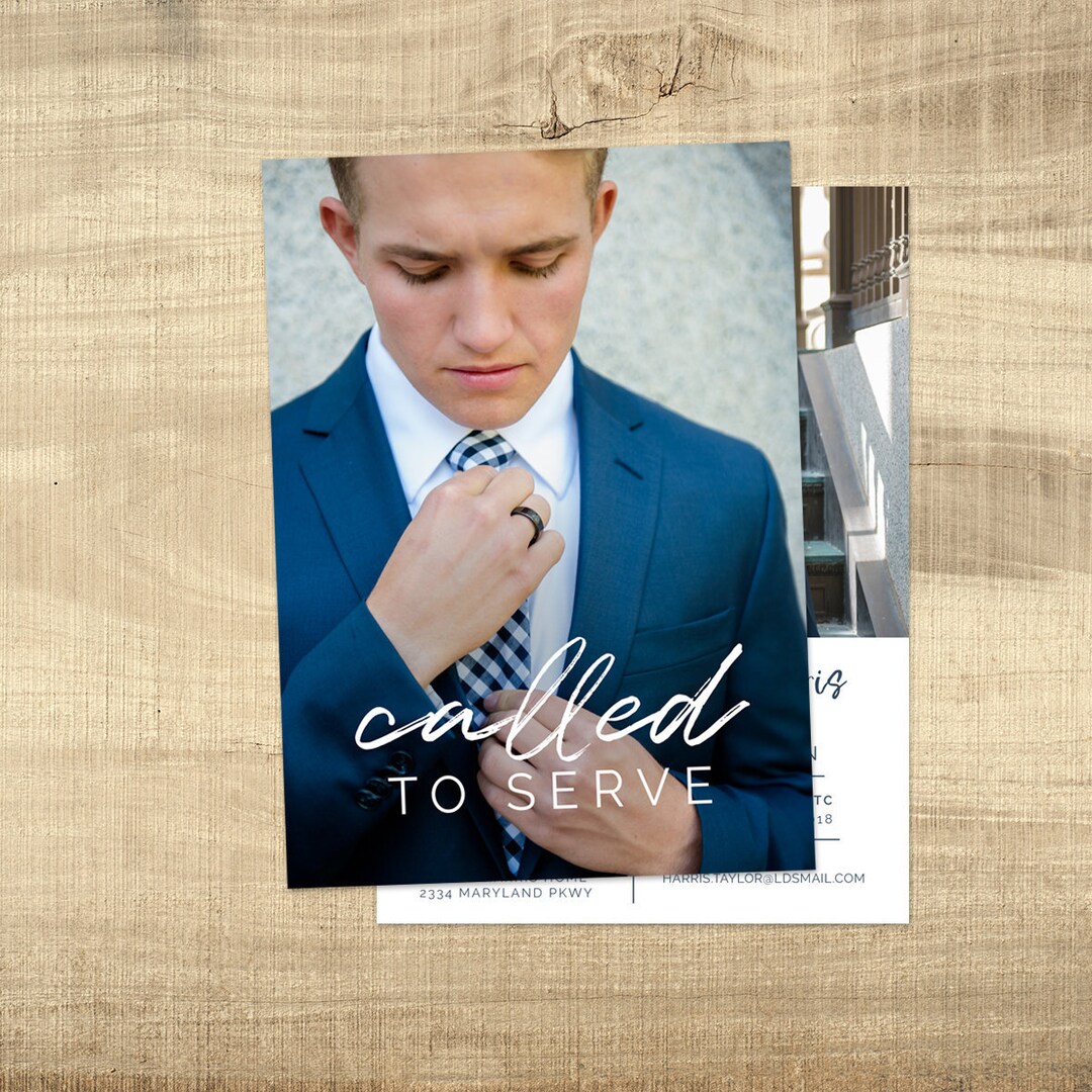 LDS Missionary Farewell Invitation, Missionary Invite, Photo Card, Missionary Anouncement