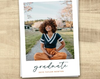 Graduation Announcement,  Graduation Invitation, High School Senior, Printable announcement, grad party, PRINTABLE digital card